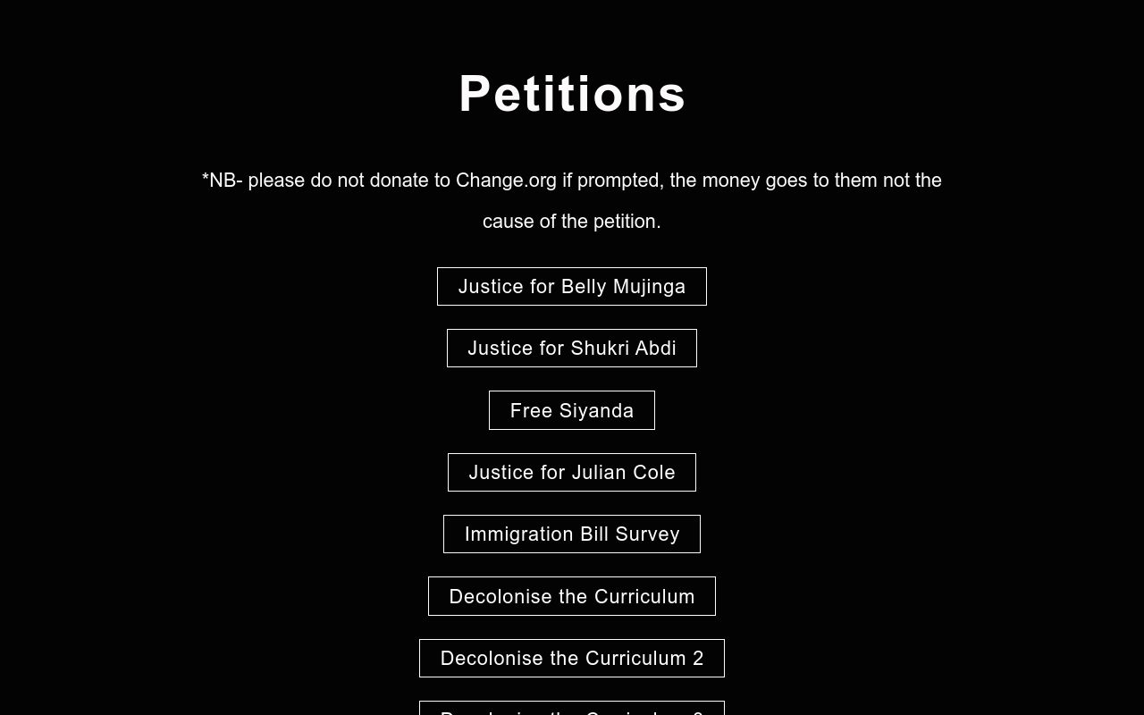 BLM UK Petitions